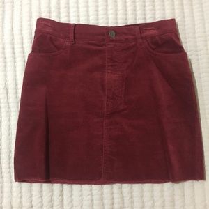 Forever 21 Velvet Burgundy Skirt